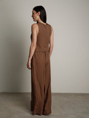 Completo gilet + pantalone Moon tabacco