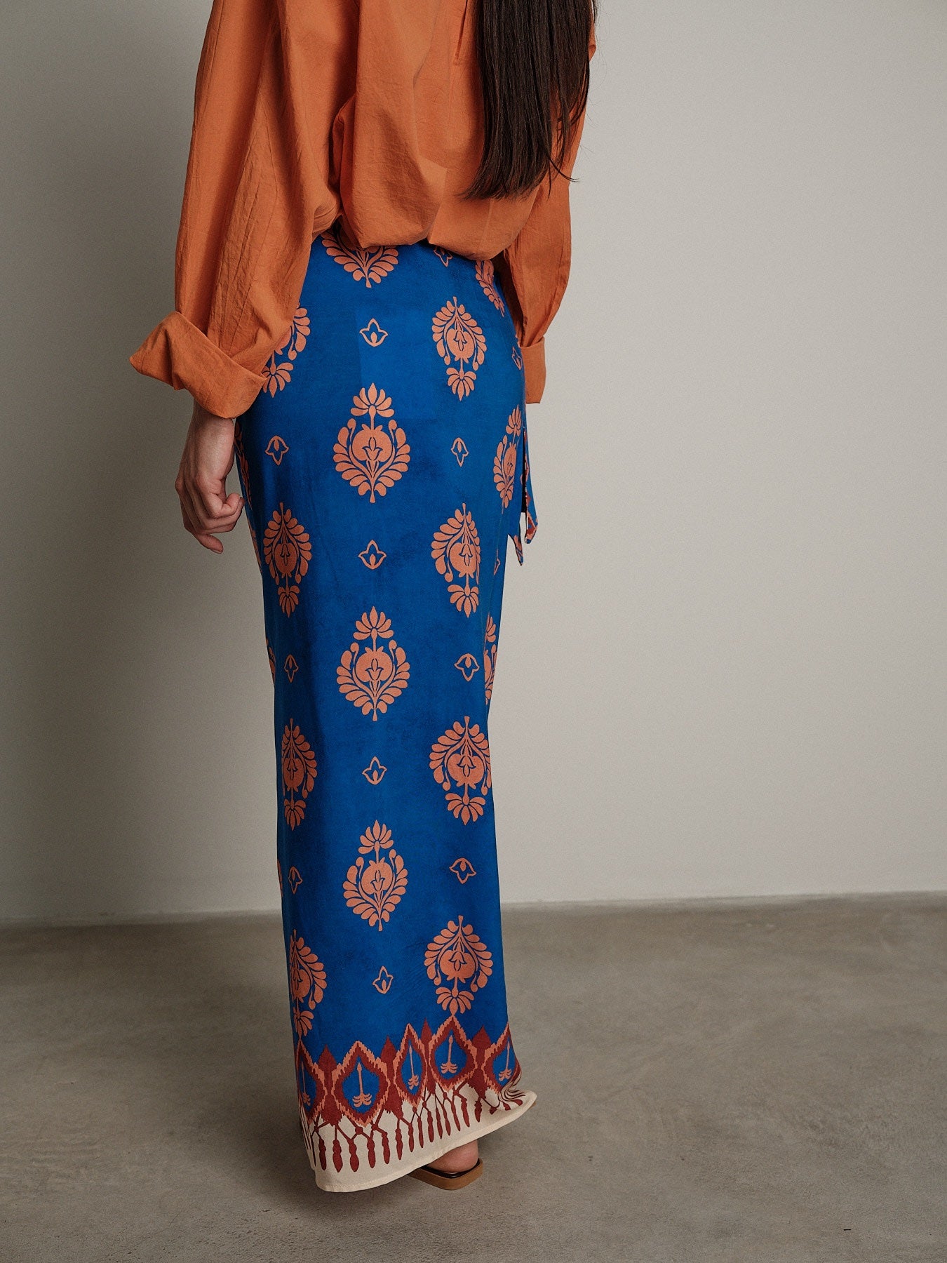 Electric blue pareo skirt