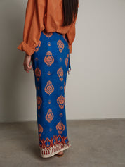 Electric blue pareo skirt