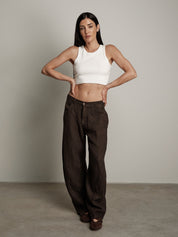 Aurora barrel brown trousers