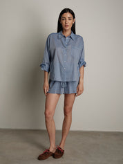 "Summer time" denim shorts