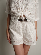 Light milk sangallo shorts