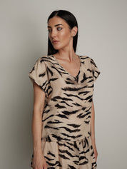 Maglia zebra beige