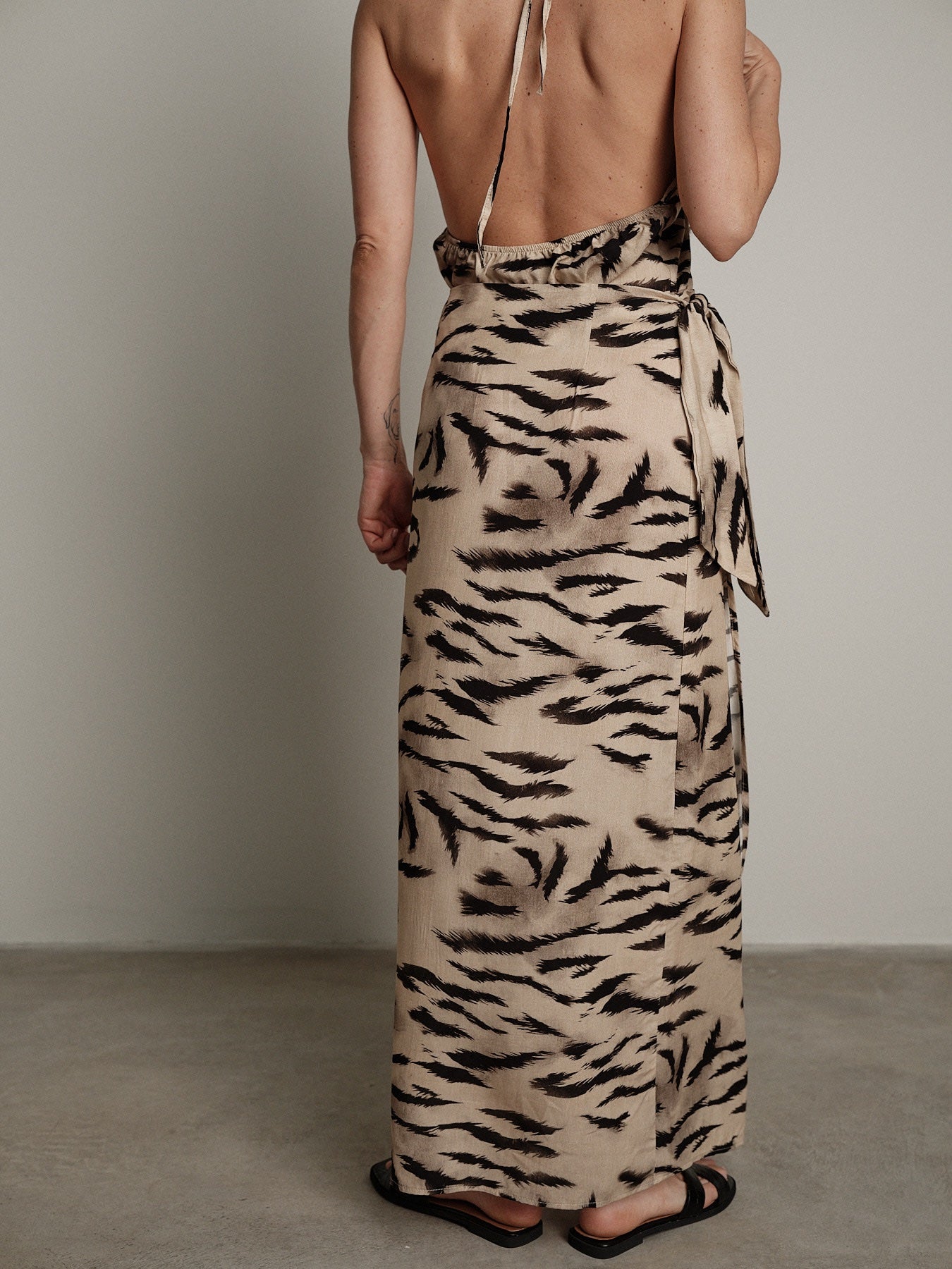 Beige zebra skirt