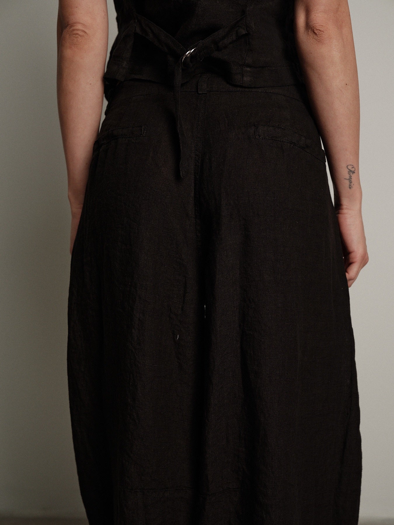 Pantalone Aurora barrel nero