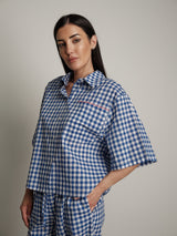 Camicia vichy blu elettrico new