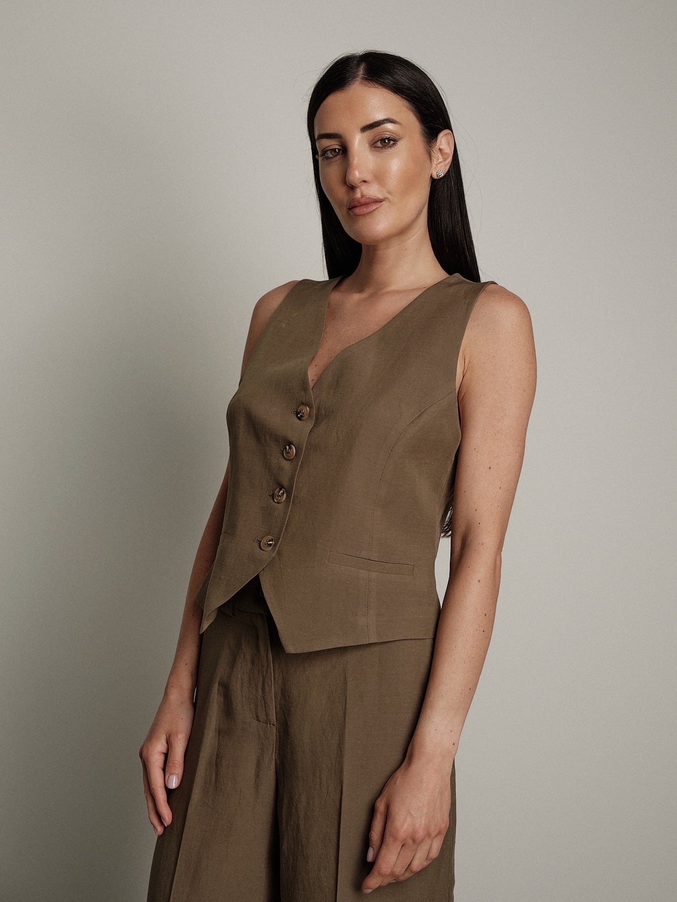 Completo gilet + pantalone Moon militare