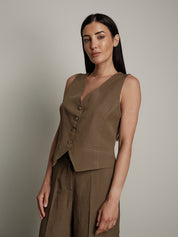Completo gilet + pantalone Moon militare