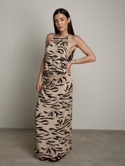Beige zebra top