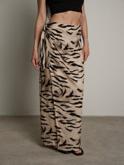 Beige zebra skirt