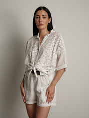 Light milk sangallo shorts
