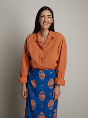 Camicia mussola arancio
