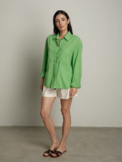 Camicia mussola smeraldo