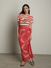 Gonna bandana fuxia/pesca