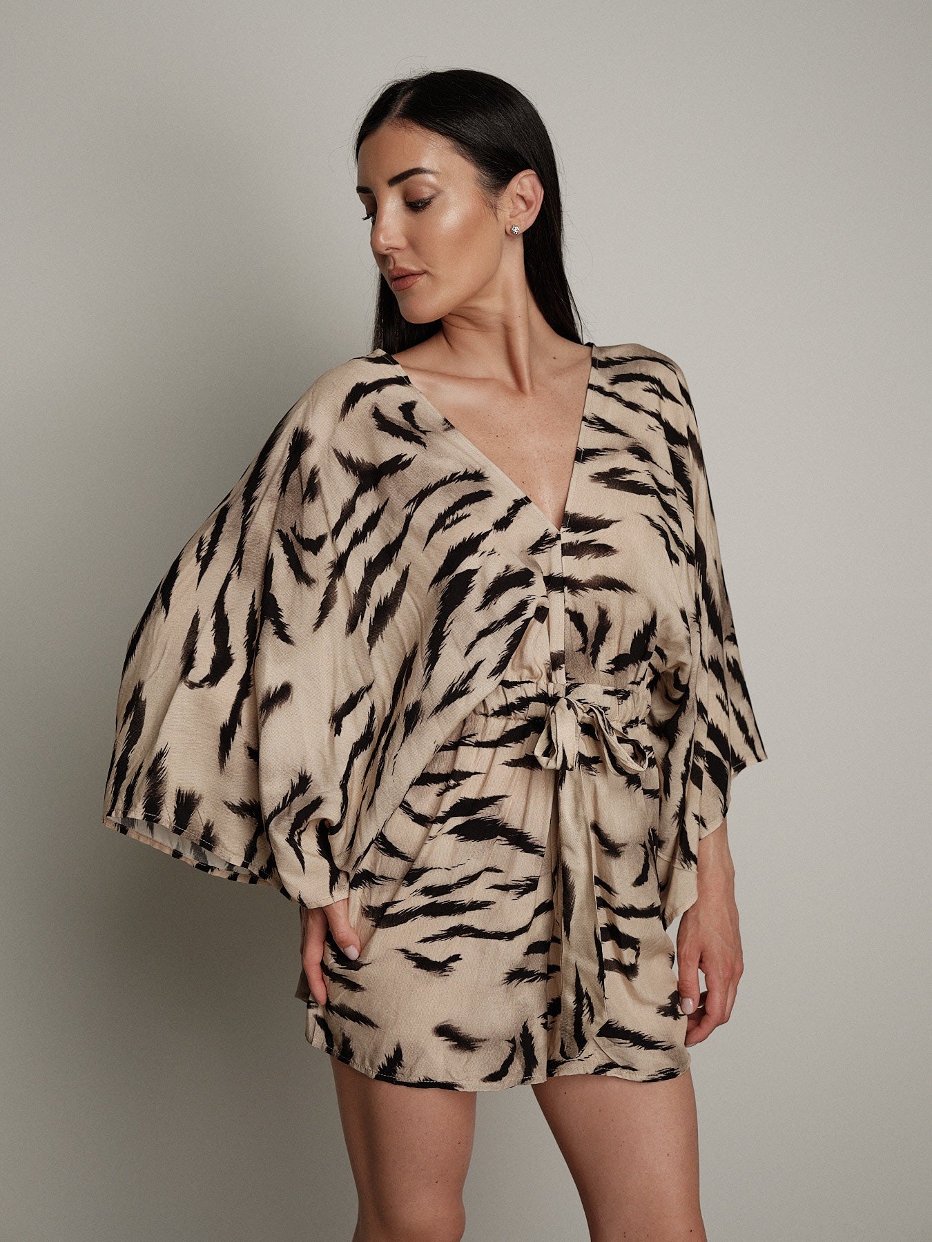 Tuta zebra beige