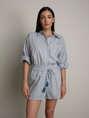 Camicia gessata blu "summer time"