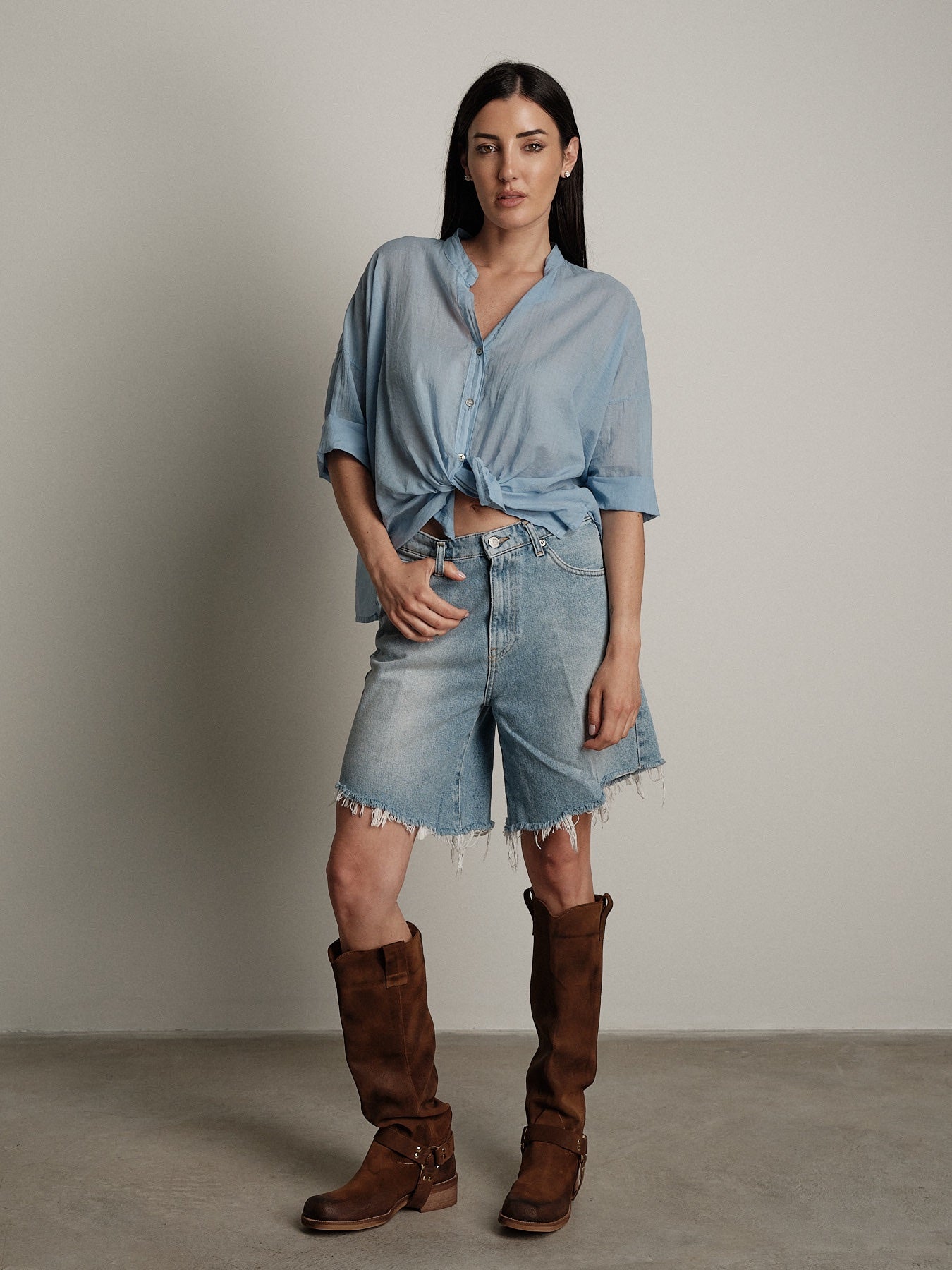 Light blue voile shirt PREORDER 12/06 SIZE S