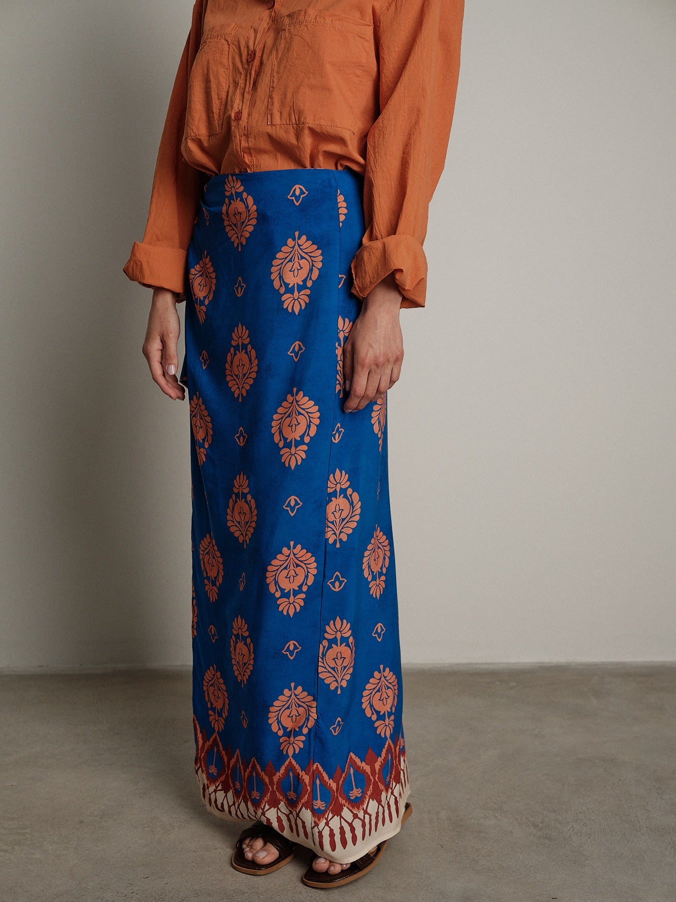 Electric blue pareo skirt
