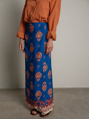 Electric blue pareo skirt