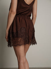 Dark brown lingerie shorts