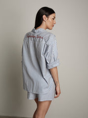 Camicia gessata blu "summer time"