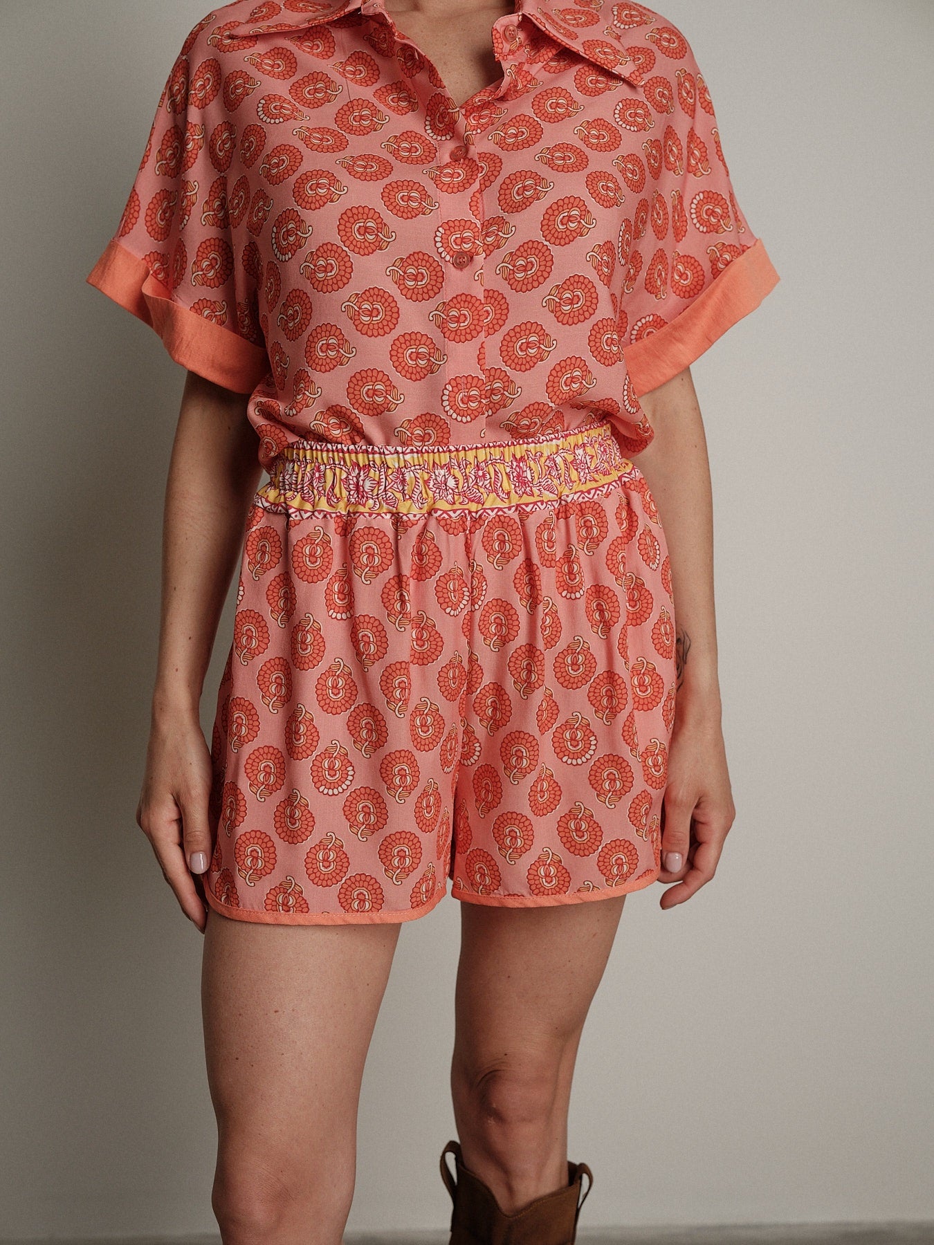 Fishing print shorts