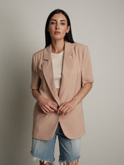 Giacca m/m lino viscosa beige
