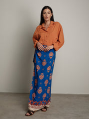 Electric blue pareo skirt