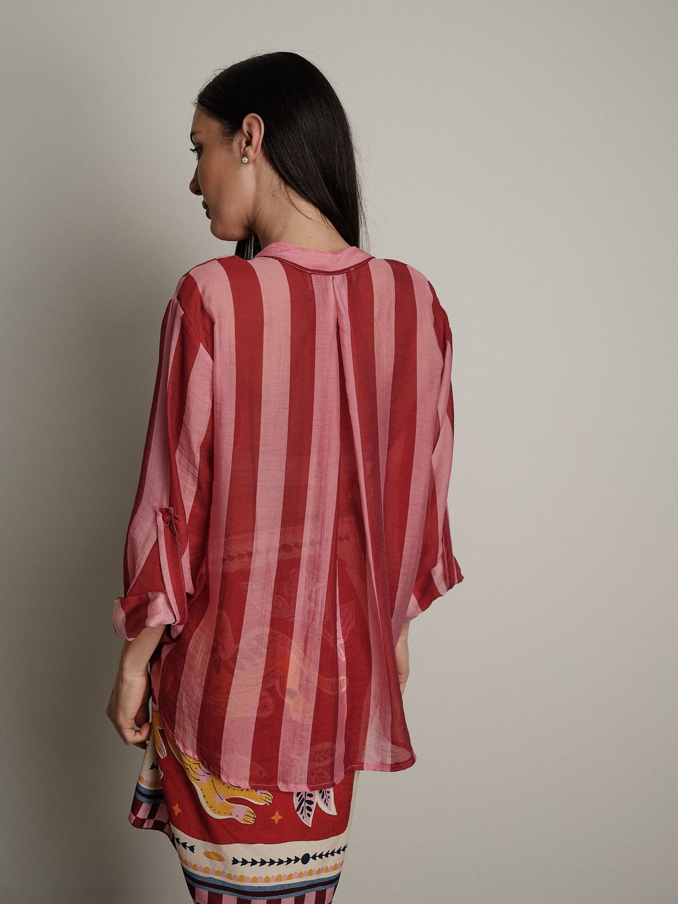 Camicia "virale" rossa/fucsia