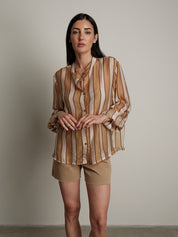 Camicia "virale" cammello/india