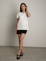 T-shirt collanina "no vabbè" bianca