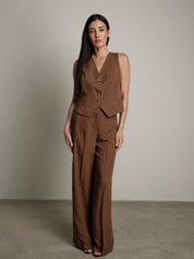 Completo gilet + pantalone Moon tabacco