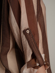 "Viral" shirt dark brown/beige