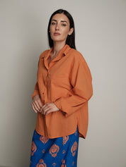 Camicia mussola arancio