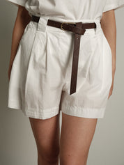 Shorts ampio cintura bianco