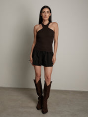 Black balloon shorts