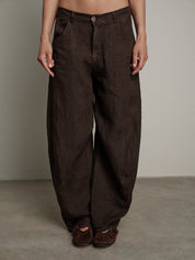 Aurora barrel brown trousers