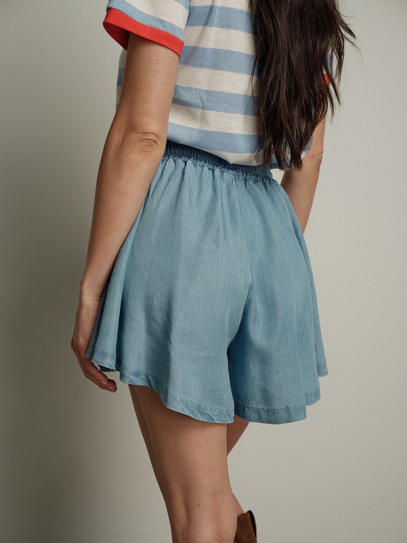 Shorts chambray chiaro PREORDINE 26/06