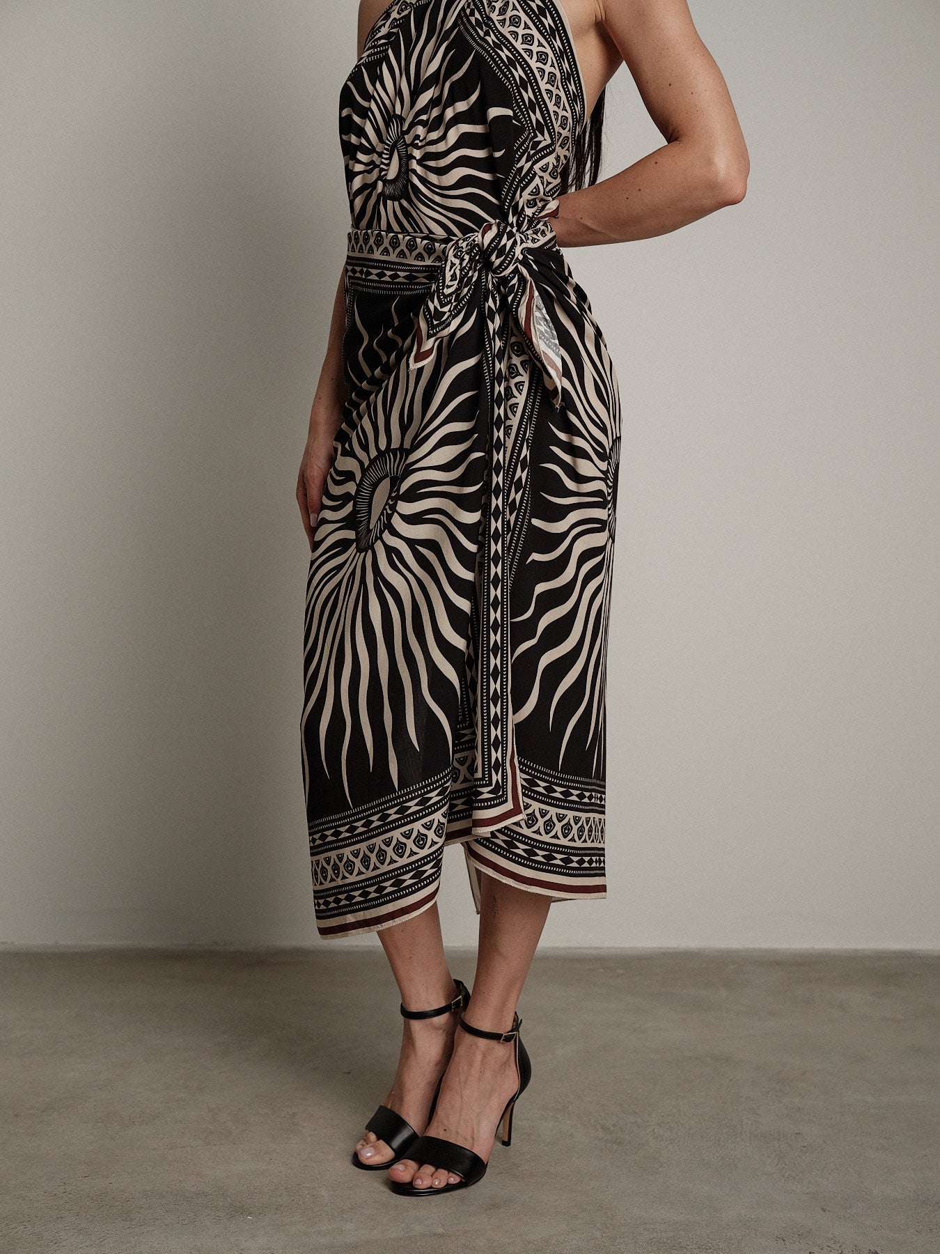 Long black Sun skirt