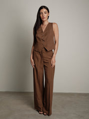 Completo gilet + pantalone Moon tabacco