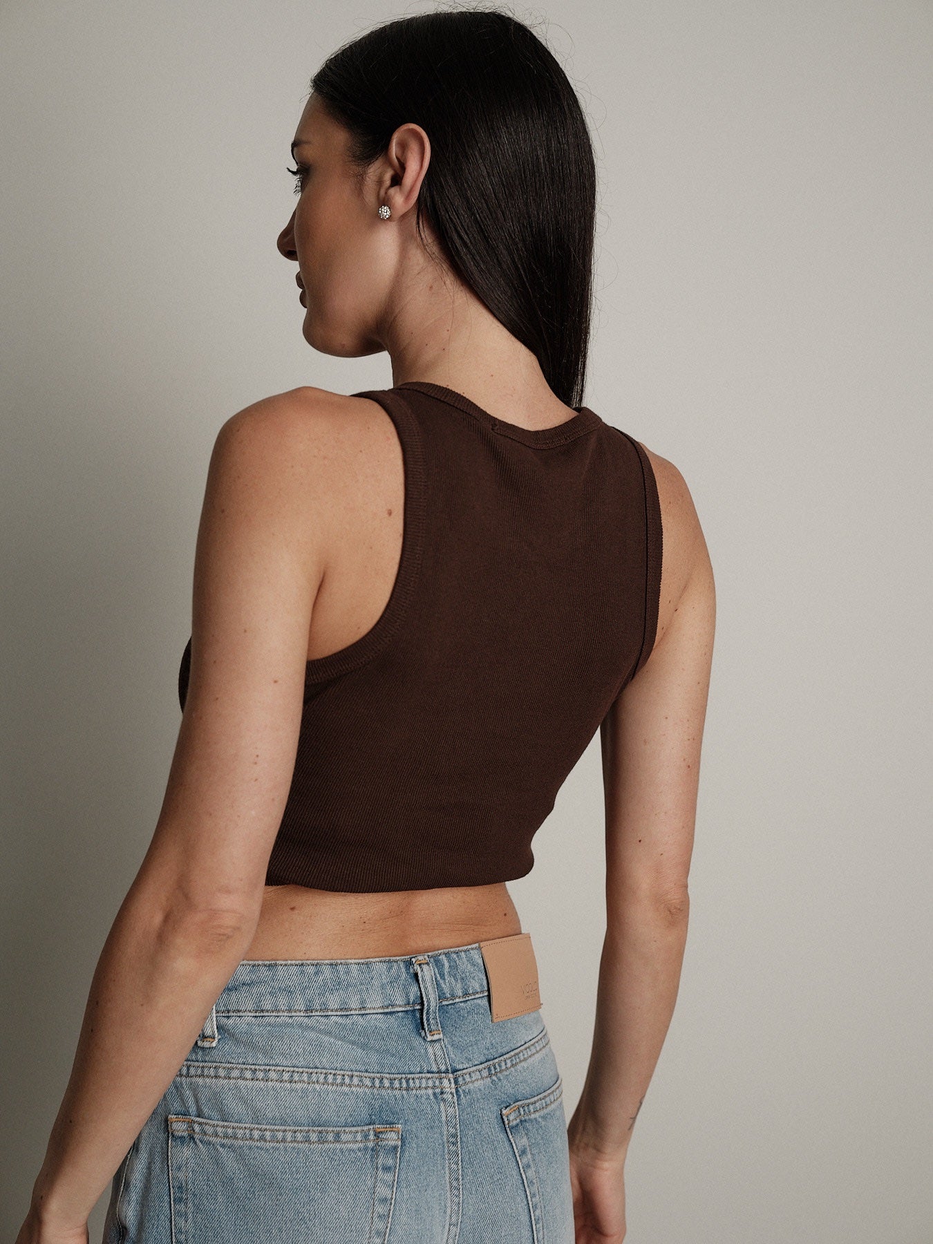 Top scollo americana crop (colori all'interno) PREORDINE NERO E BIANCO 16/06