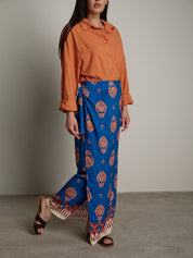 Electric blue pareo skirt