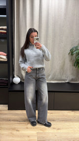 Bella gray jeans without rips