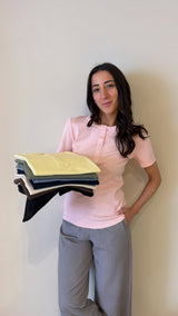 T-shirt serafino (colori all'interno)