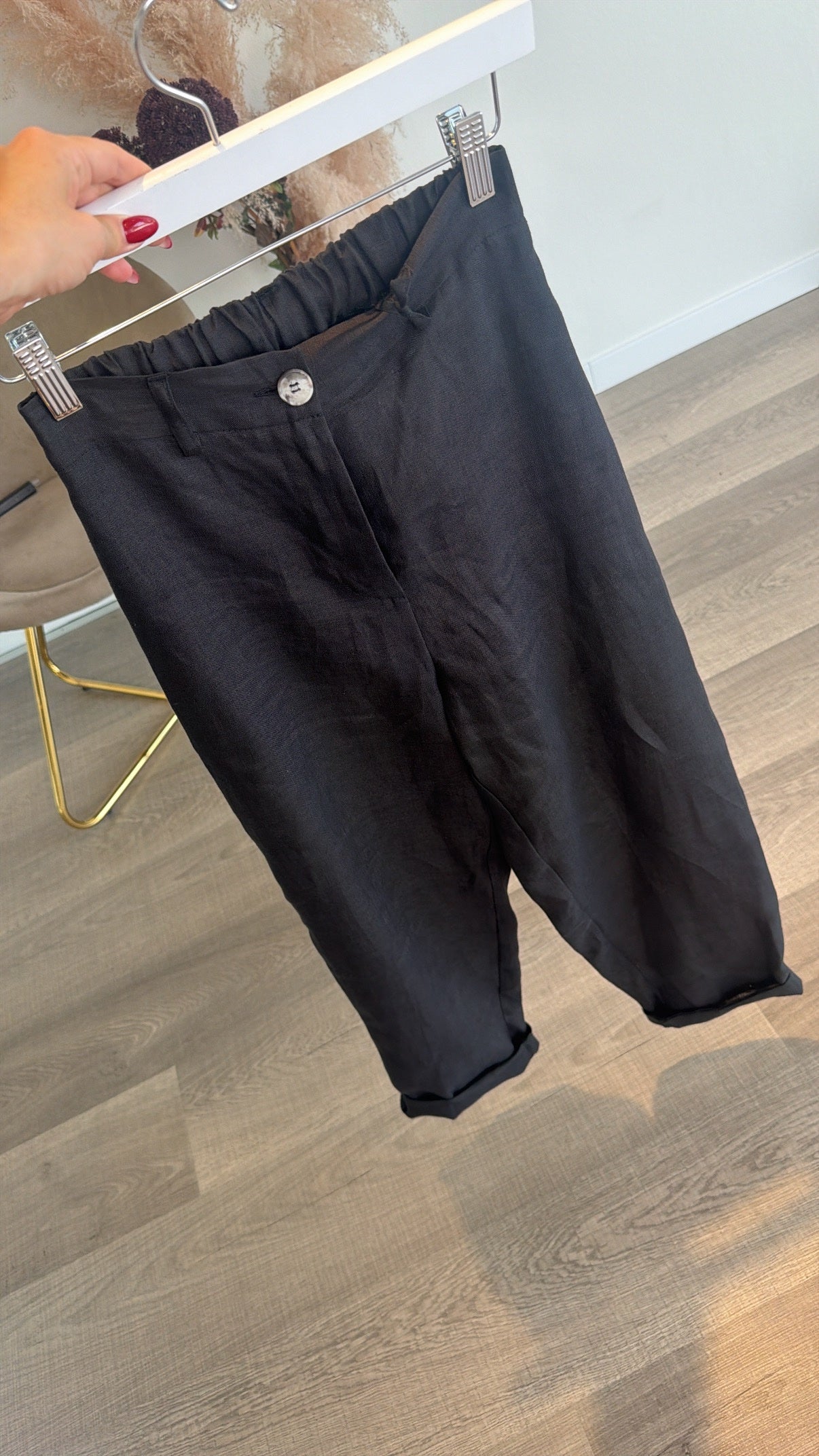 Pantalone bestseller lino nero