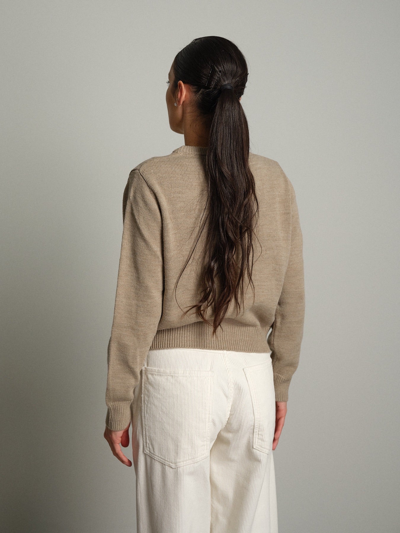 Pullover girocollo rombi Beige Haveone 7AC7086;Pullover girocollo rombi Beige Haveone 7AC7086 — foto 2;Pullover girocollo rombi Beige Haveone 7AC7086 — foto 3