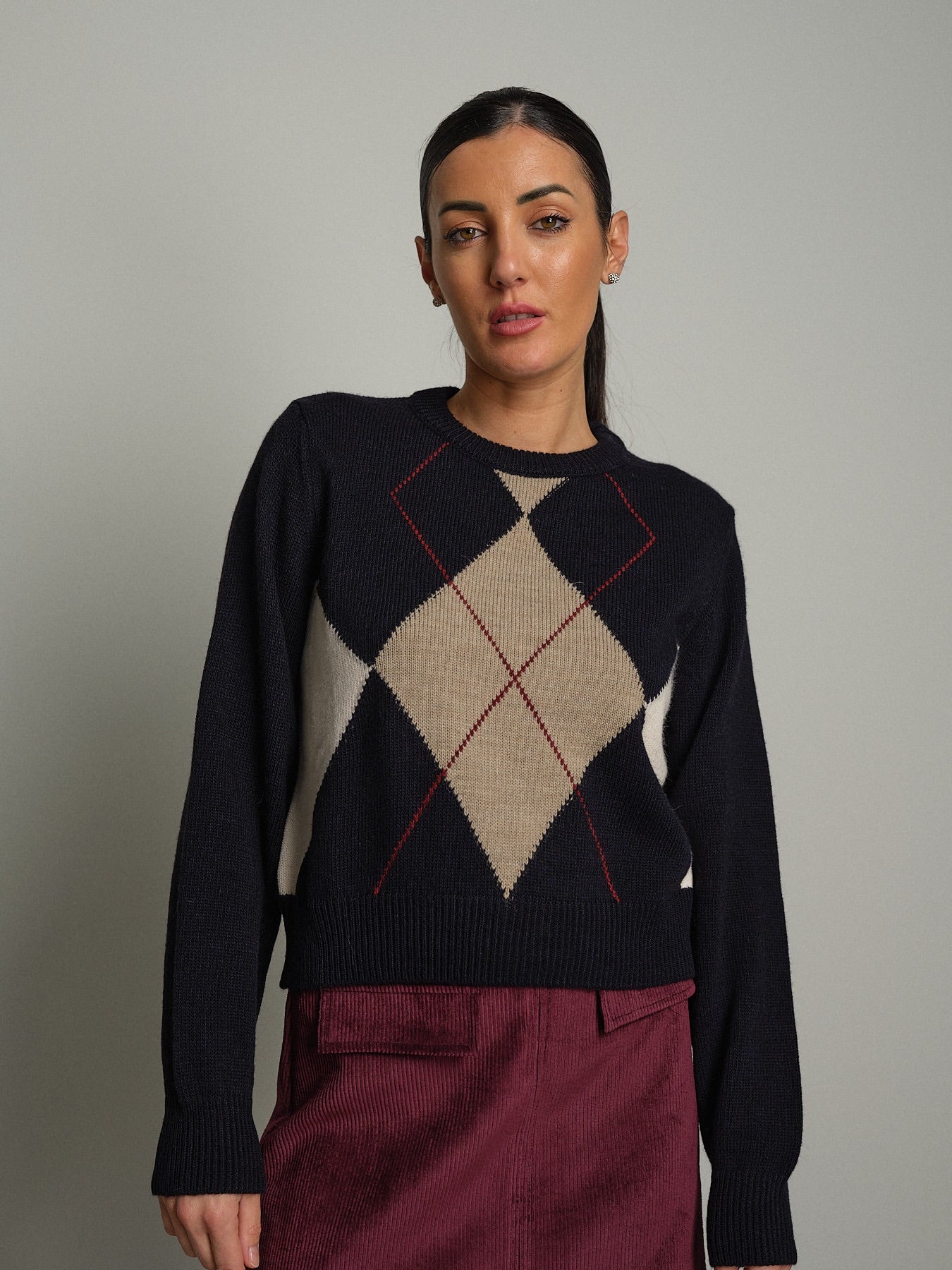 Pullover girocollo rombi Blu-notte Haveone 7AC7086;Pullover girocollo rombi Blu-notte Haveone 7AC7086 — foto 2;Pullover girocollo rombi Blu-notte Haveone 7AC7086 — foto 3;Pullover girocollo rombi Blu-notte Haveone 7AC7086 — foto 4;Pullover girocollo rombi Blu-notte Haveone 7AC7086 — foto 5