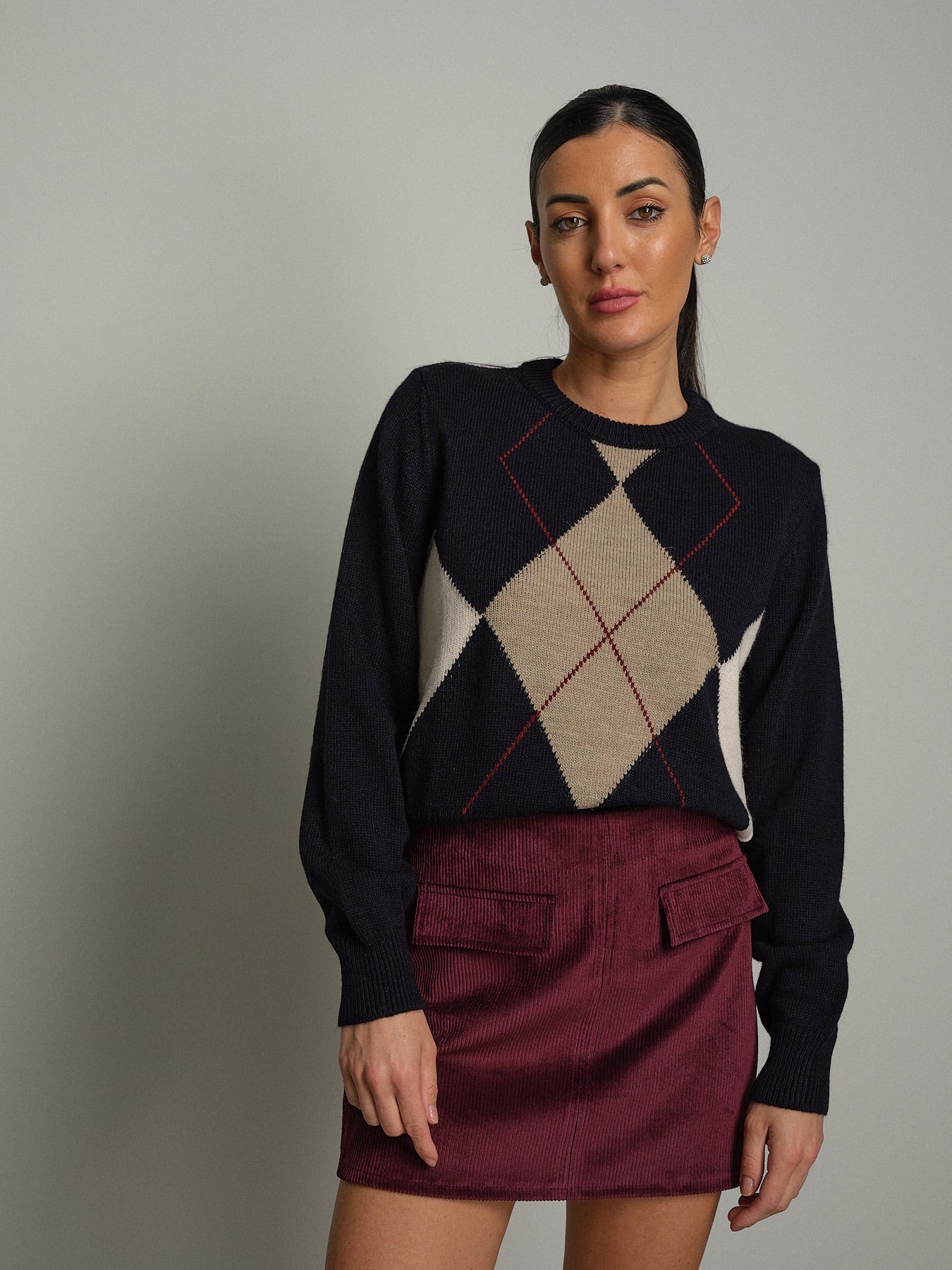Pullover girocollo rombi Blu-notte Haveone 7AC7086;Pullover girocollo rombi Blu-notte Haveone 7AC7086 — foto 2;Pullover girocollo rombi Blu-notte Haveone 7AC7086 — foto 3;Pullover girocollo rombi Blu-notte Haveone 7AC7086 — foto 4;Pullover girocollo rombi Blu-notte Haveone 7AC7086 — foto 5