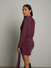 Abito modal spalle imbottite Bordeaux Haveone ASH-R091;Abito modal spalle imbottite Bordeaux Haveone ASH-R091 — foto 2;Abito modal spalle imbottite Bordeaux Haveone ASH-R091 — foto 3;Abito modal spalle imbottite Bordeaux Haveone ASH-R091 — foto 4;Abito modal spalle imbottite Bordeaux Haveone ASH-R091 — foto 5