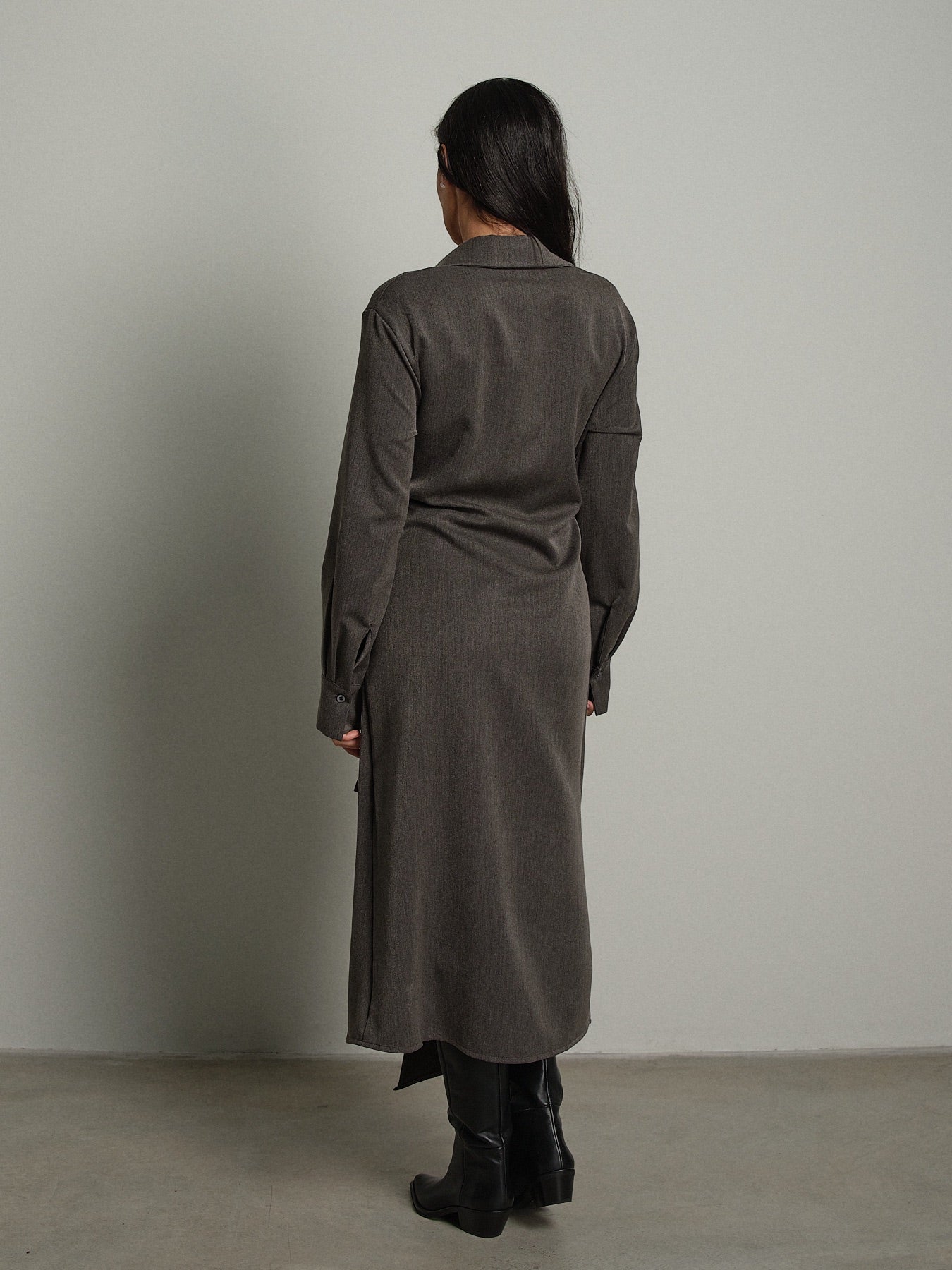 Abito maniche camicia lungo Grigio Haveone AVS-R115;Abito maniche camicia lungo Grigio Haveone AVS-R115 — foto 2;Abito maniche camicia lungo Grigio Haveone AVS-R115 — foto 3;Abito maniche camicia lungo Grigio Haveone AVS-R115 — foto 4;Abito maniche camicia lungo Grigio Haveone AVS-R115 — foto 5;Abito maniche camicia lungo Grigio Haveone AVS-R115 — foto 6